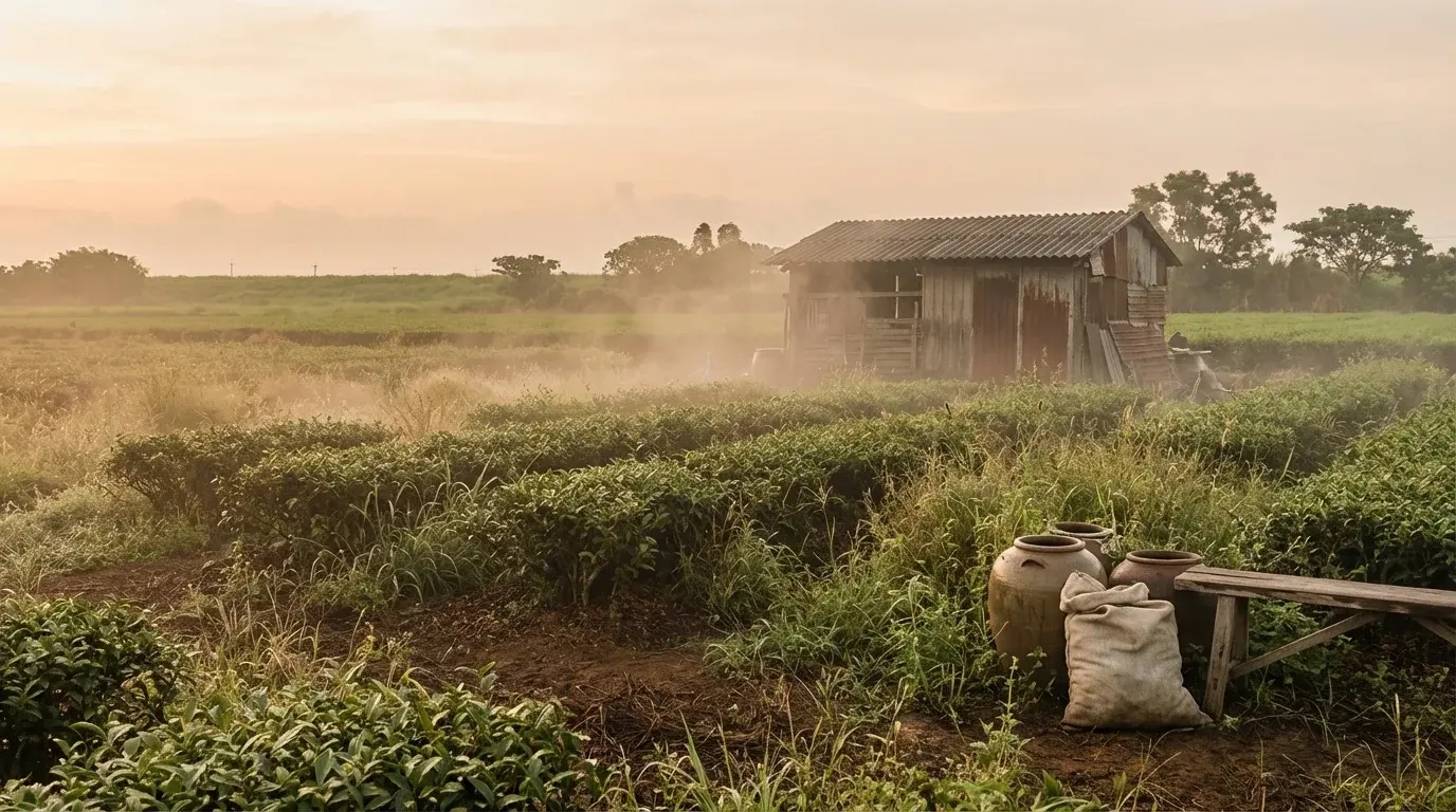 Organic tea gardens in Mingjian, Nantou